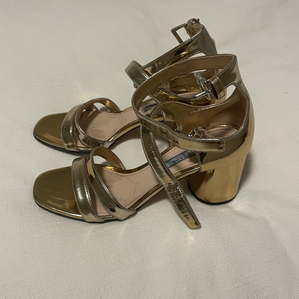 PRADA - Sandals - Gold - Picture 3 of 4